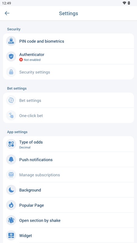 1xBet : réglages de sécurité et de notifications